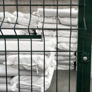 Square Post 3.2mm Security Welded Wire Mesh Fence 3d Curvy Pvc Coated Panel