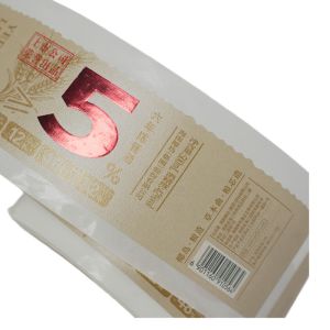 Customized Self Adhesive Label for Wine and Beer Bottle Packaging label sticker