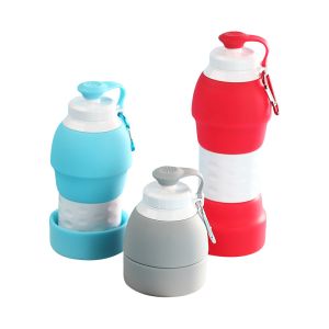 Customized Silicone Collapsible Water Bottles 580ml Easy To Clean