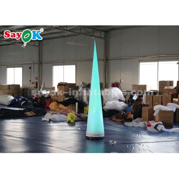 Portable Inflatable Lighting Decoration Column Lighting Cone White Fabric