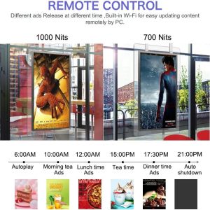 Dual Screen 55 Inch High Brightness Advertising Display LCD Player 1500 nits