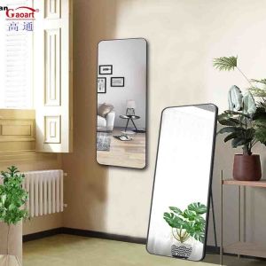 Customized Size Beveled Glass Full Length Bath Shaving Metal Mirror for Home