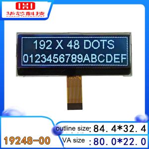 192x48 Dot Matrix LCD Module DFSTN , Transflective Positive ST7525 Driving