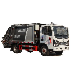 4x2 6 CBM Garbage Compactor Vehicle Truck Diesel Fuel Type 130hp Engine Dongfeng