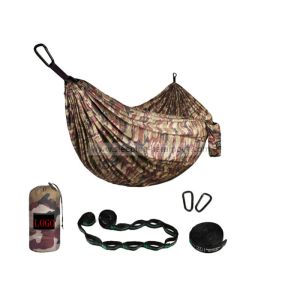 Portable Lightweight Double Camping Hammock , Camouflage Army Surplus Jungle