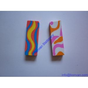 Wholesale fancy, good design gift kids extruded eraser,injected lines eraser from china suppliers