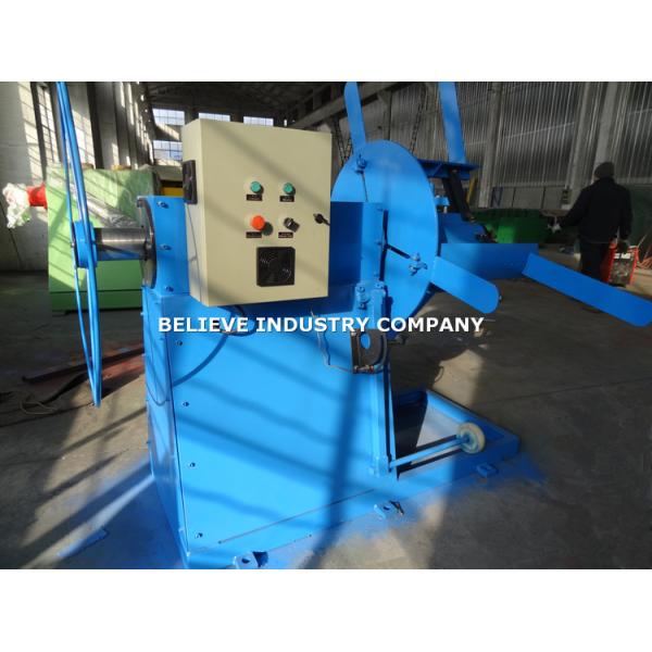 Electric Decoiler 3000kg Capacity Type For Fasten & Uncoil Small Steel Coils