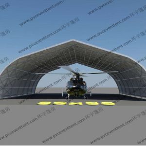 Movable Curved Temporary Tent Buildings For Helicopter Hanger , No Door