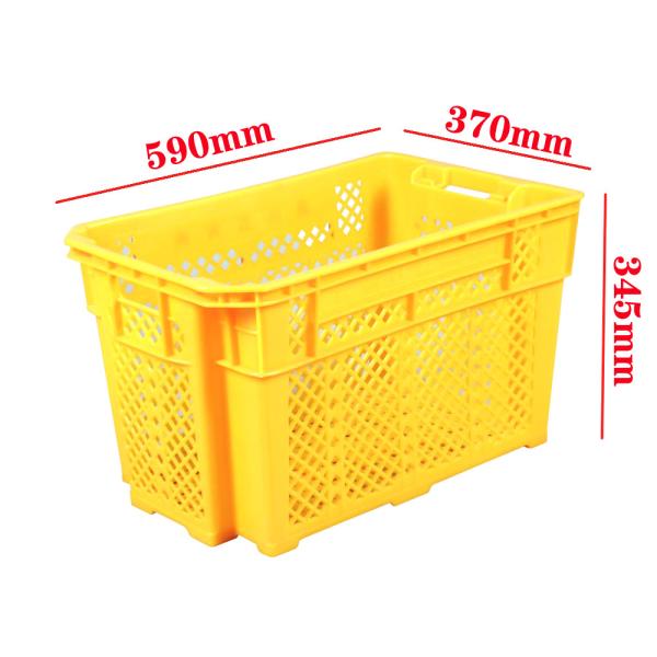 Quality Fruit And Vegetable Folding Plastic Crates Heavy Duty Stackable Vented for sale
