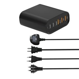 Wholesale High-Power 155W GaN Multi-Plug USB A+C Charger: Fast Charging With Universal Travel Adapter from china suppliers