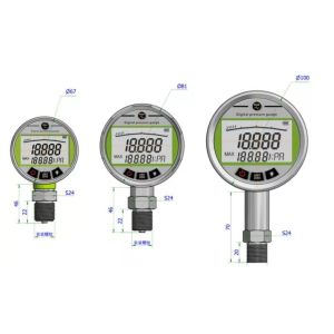 Free Shipping Negative Digital Pressure Gauge Manometer 100Psi Air Differential