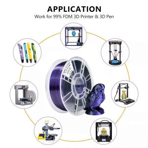 3D Printer Filament PLA Pro Toughness Enhanced Silk Dual Color Purple Black