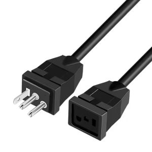 ETL UL817/CSA C22.2 SJT 3X14 To 10AWG 3 Pin US Black Power Cord Extension
