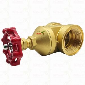 Brass Gate Valve With Red Handle 2 1/2" Customized Size High Pressure Bearing