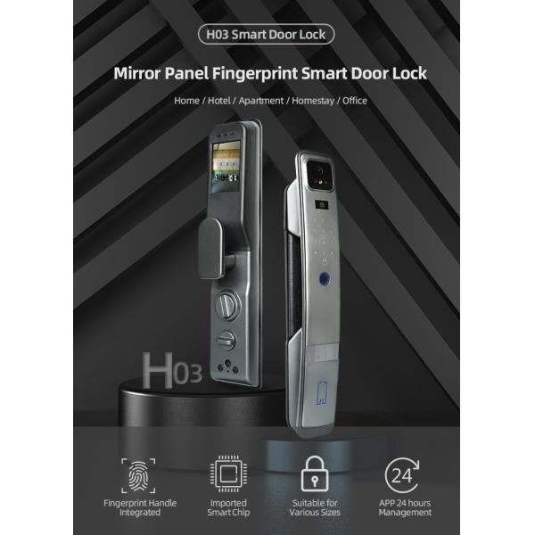 Smart Camera Door Lock Tuya Wireless Tuya Wifi Biometric Fingerprint Automatic 3d Face Id Recognition