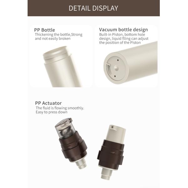 Mono Plastic Customized Sample Container Travel Coat Packaging 5ml 8ml 10ml Mini Airless Pump Bottle