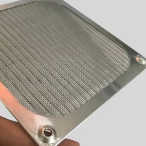 Aluminum Frame Mesh Fan Dust Filter Grill Fan Filter Mesh Silver / Black