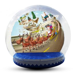 Festival Decoration Airblown Inflatable Snow Globe Customized Logo