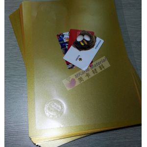A4 A3 Customized Size Golden Pvc Sheet With Beautiful Gold Color Surface