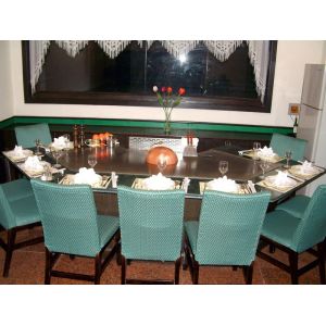 Gas Heating Bridge Shage Eleven Seats Teppanyaki Grill Table Stainless Steel 304