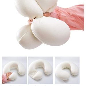 Skin Friendly U Shape Travel Pillow Easy Cleaning Convenient For Flight Journeys