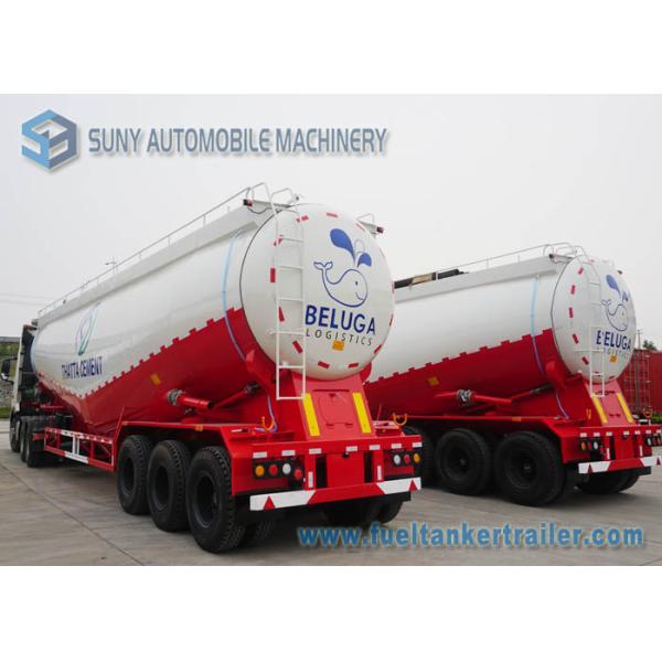 White Durable Heavy Duty Dry Bulk Tanker Trailer High Capacity