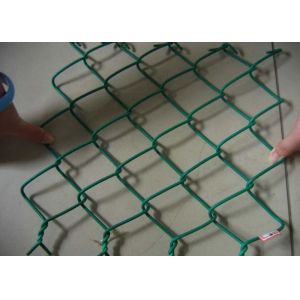 Wholesale Green Galvanized Steel Wire Chain Link Fence 4.5mm Plain Woven For Protection from china suppliers