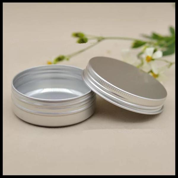 Cosmetic Packaging Aluminum Cream Jar 60g With Screw Lids Loose Powder Jar