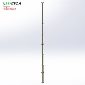 Wholesale 18m-400kg heavy duty payloads non-lockable pneumatic telescopic mast for antenna tower from china suppliers