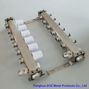 Stainless steel manifolds set for hydronic radiant and under floor heating