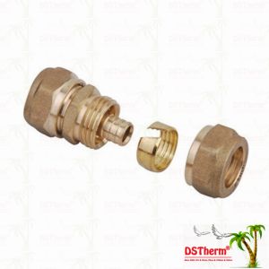 Equal Threaded Coupling Pex Brass Fittings Brass Color Customized Logo Screw