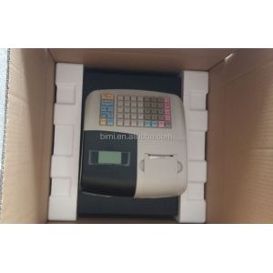 White Portable Cash Register with Built-in 58 mm Printer and Cash Software