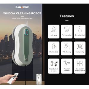 4hrs Charging Window Cleaning Robot Remote Control App Automatic Mirror Cleaner