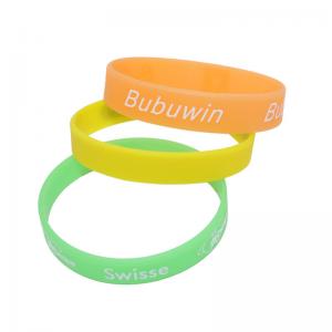 China Soft Personalized Silicone Bands Rubber Bracelets Decorative Eco Friendly on sale
