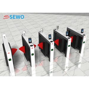 Face Recognition Flap Barrier Turnstile Pedestrian Entrance Gate Security