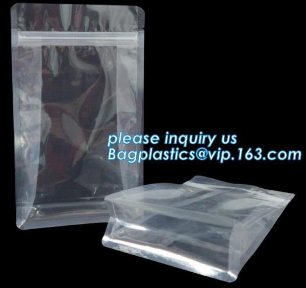 Flat bottom pouches popcorn candy square bottom square bottom clear cello plastic bag,Food Candy Packaging Opp Plastic C
