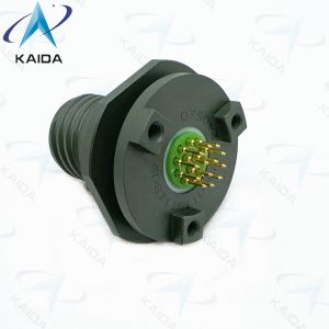 Wholesale 8D Series 500 Cycles Receptacle Short PCB Tail. 8D8711C11W35PN Olive Green Cadmium.Double Flange Jam Nut Receptale from china suppliers