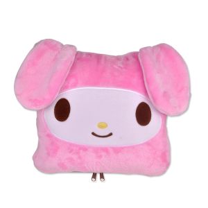 Premium Soft Foldable Blanket Pillow Polyester Flano Fleece Travel Blanket