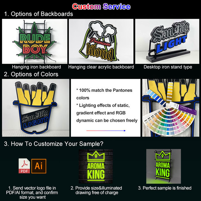 Satom Professional Factory Custom Patterns and Letters Advertising Neon Signs