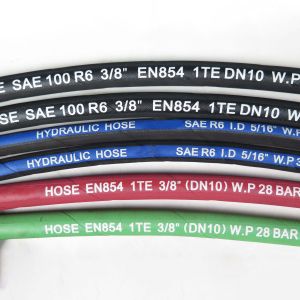 Top Quality EN853 SAE 100 R6 Oil Air Water Hydraulic Hose R6 Textile Rubber Hose