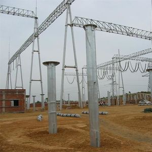 500KV Power Tubular Substation Steel Structures Electrical Power Transmission