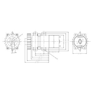 25.3mm Plastic Planetary Gearbox Motor For Intelligent Trash Can