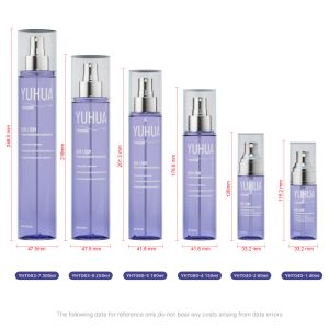 Premium Custom 40ml-300ml PET Plastic Mist Spray Bottle with Electroplated