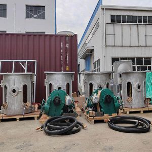 100kg Tilting Induction Melting Furnace for Aluminum Scraps