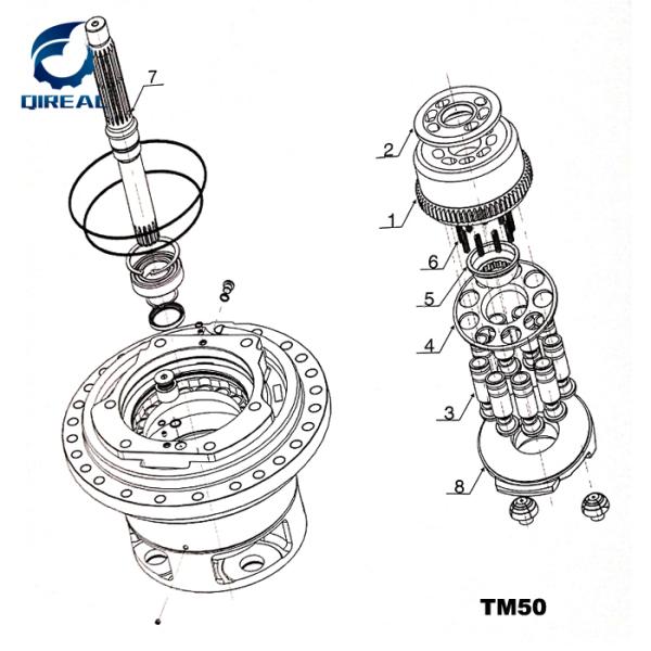 Hydraulic Travel Motor Assy TM09 TM10 TM18 TM22 TM30 TM40 TM50 TM60 Final Drive Motor