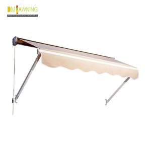 Patio Waterproof Windproof UV Resistence Aluminium Retractable Awning With Drop