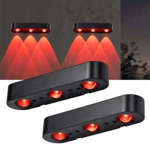 China 4.5 Hours Monocrystalline Silicon Solar Power Fence Light Warm White In ABS And PMMA on sale