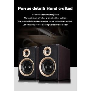 4 Ohms Bluetooth Hifi Bookshelf Speakers 2 Way Multifunctional