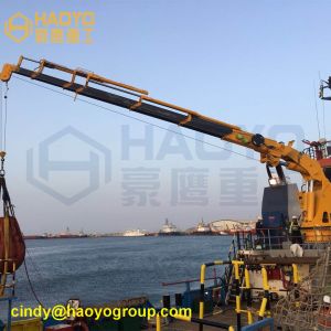 China Shanghai HAOYO Telescopic Knuckle Boom Crane for Rescue Ship on sale