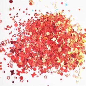 Multi-functional Mixes Sequins Pink Butterfly Dots Glitter Open Heart Open Stars